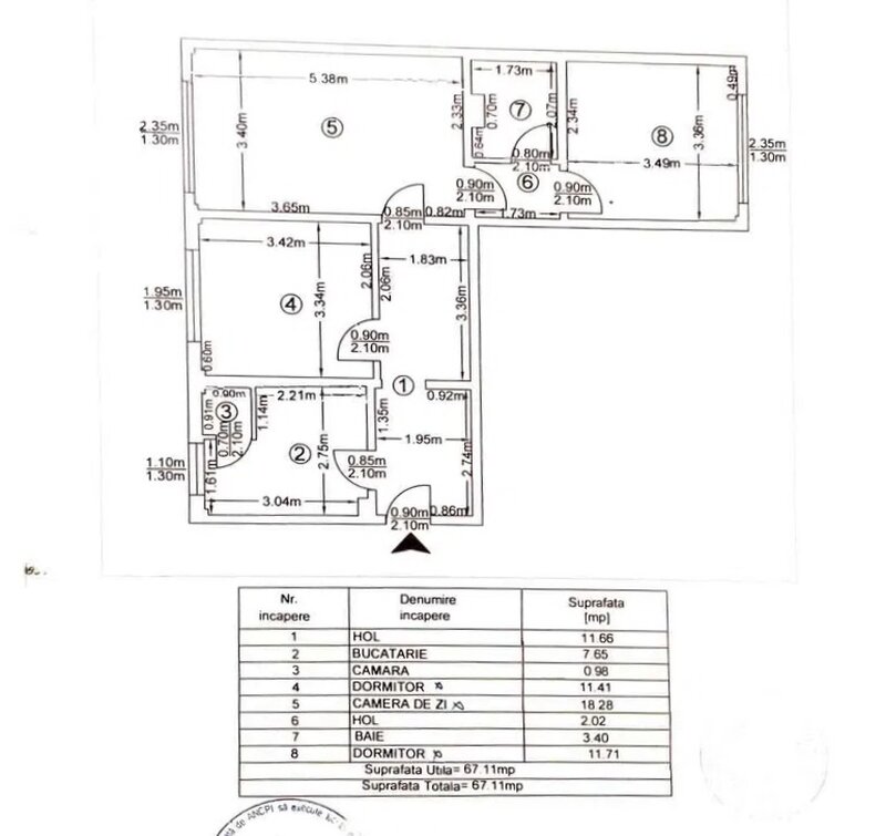 Dorobanti, Capitale, 3 camere 67 mp, ideal investitie